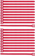 20x cable Hook and Loop 30 cm x 28 mm red Hook and Loop Hook and Loop cable ties strap VT