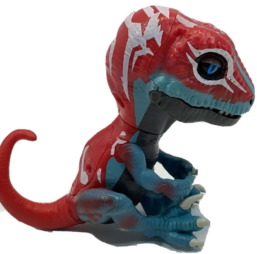 WowWee Untamed Raptor Series Fingerlings Mutant Red Blue Dinosaur