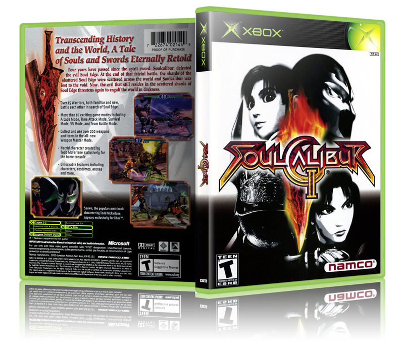 Soul Calibur II - Replacement Xbox Cover and Case. NO GAME