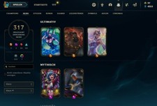 LoL-Account / All Champs / 300+ Skins / Platin-Elo / 5 Ultimate/Mythic Skins