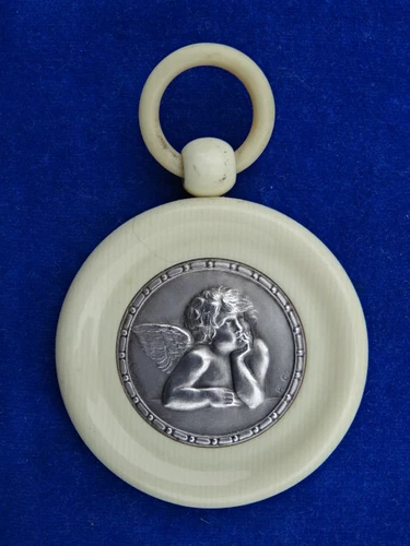 TOP +++ MEDAL CRADLE ART DECO Cradle medal - DROPSY - ANGEL ANGEL BABY BABY