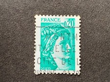 FRANCE REPUBLIQUE FRANCAISE 1978 SABINE 0.20F LIGHT GREEN - USED 0.20FR 0.20