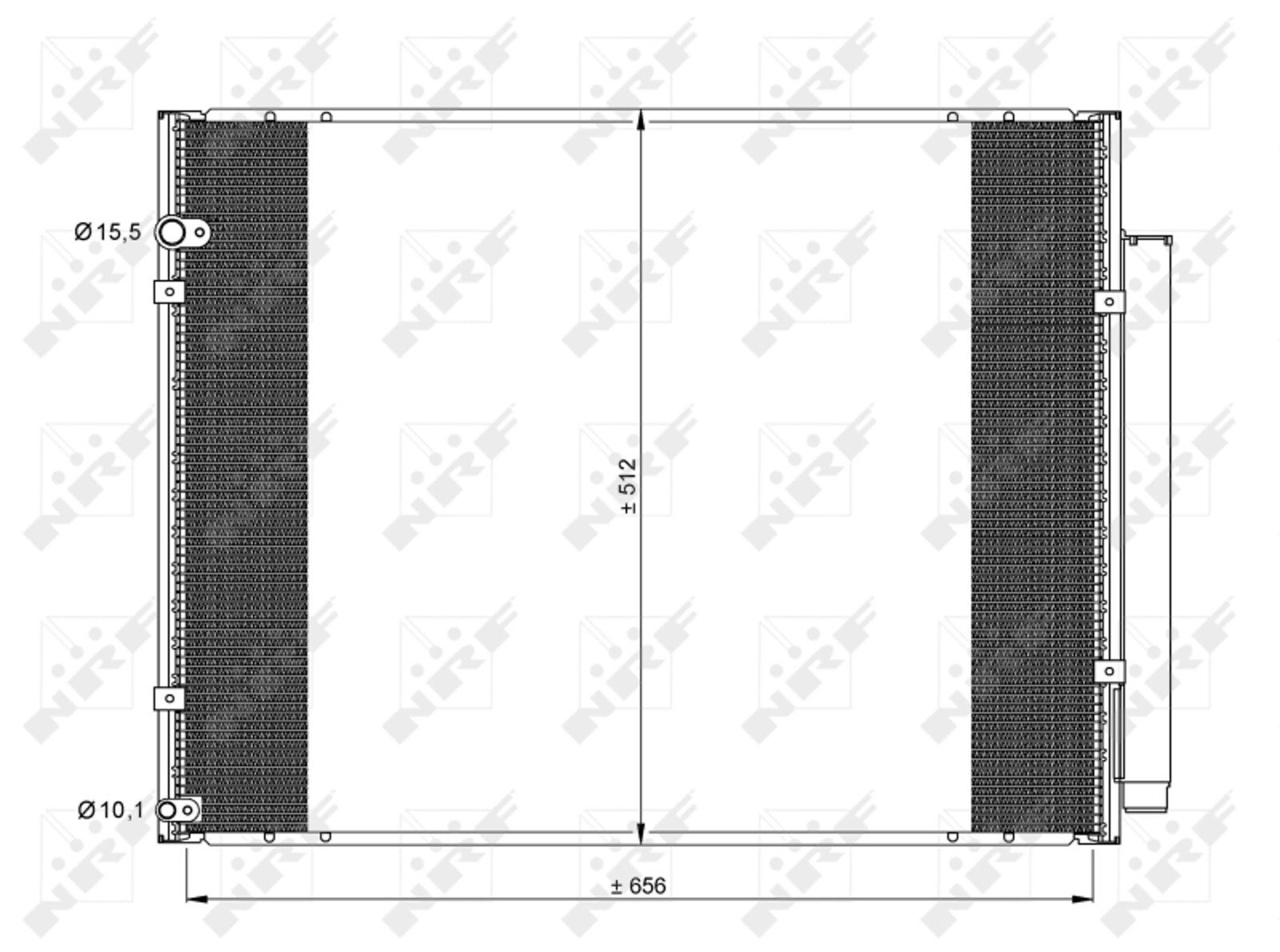 Condenseur A/C Lexus RX 04-08 en aluminium pour système de climatisation de SUV
