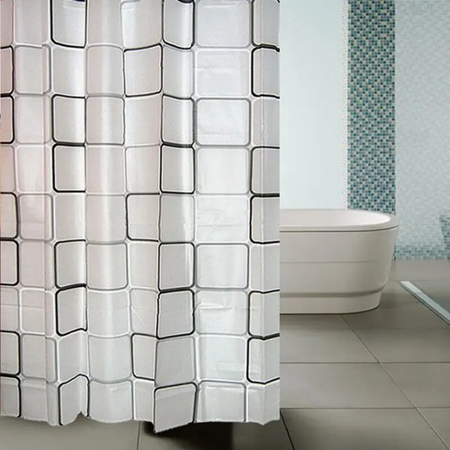 Tenda Doccia Impermeabile 180 CM con 12x Ganci Bagno Stella Marina Conchiglia PEVA - Foto 17 di 27