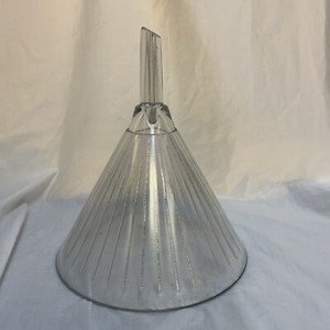 Vintage Fluted MOONEY AIR VENT GLASS FUNNEL 9” X 11”