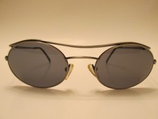 Notorio146 PWT Rare Vintage Retro Metallic Silver Sunglasses Made in Italy