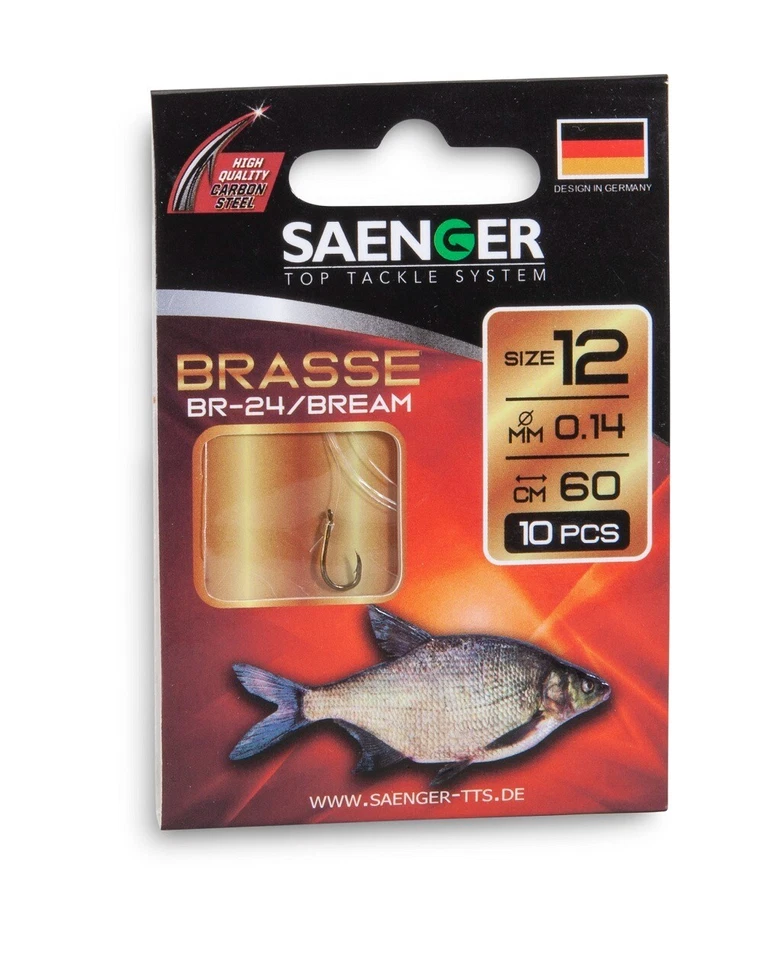 SÄNGER TTS Sänger Carbon Steel Brassenhaken, Vorfach, Angelhaken, Friedfisch, Weißfisch Top