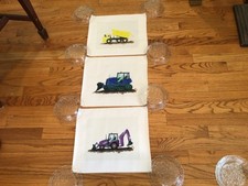 Lot 3 Boys Room Wall Art Canvas Wall Decor Kids Posters construction theme H