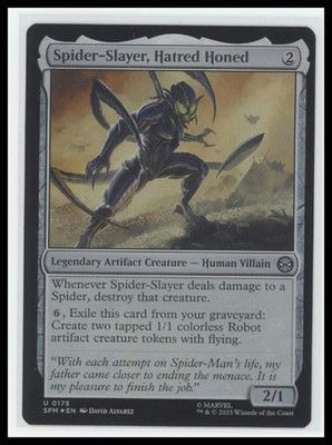  ️ MTG Marvel s Spider-Man Spider-Slayer, Hatred Honed Foil   Rare  ️