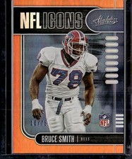 2019 Panini Absolute #16 Bruce Smith NFL Icons Spectrum Orange #/75