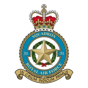No. 31 Squadron RAF badge patch Self Adhesive Vinyl Sticker