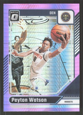 2024-25 Donruss Optic #216 Peyton Watson Hyper Pink