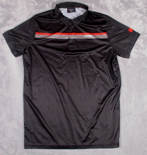 Suzuki Black Performance Polo Shirt Men’s L Suzuki Motors Parts & Accessories