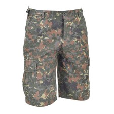 Mil-Tec Short Cargo Militaire Homme Coton Ripstop Camouflage Flecktarn