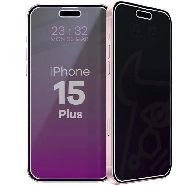Sichtschutzglas FüR Iphone 15 Plus Bizon Blickschutz Schutzglas Hybridglas Glas-image
