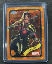 2025 Topps Chrome Okoye Orange Refractor 12/25 #58 Marvel SSP