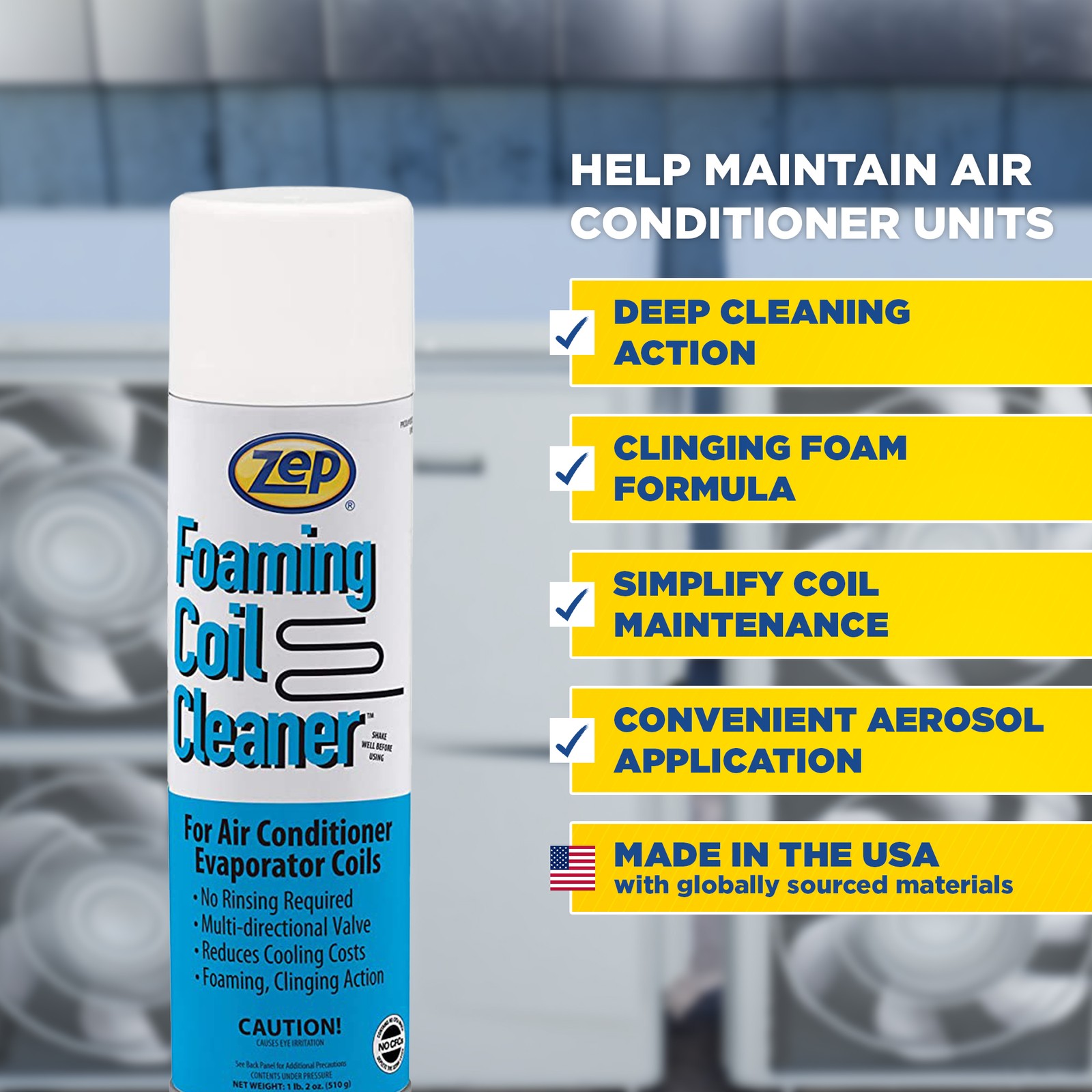 Zep Foaming Coil Cleaner - 20 oz (Case of 12) 20201