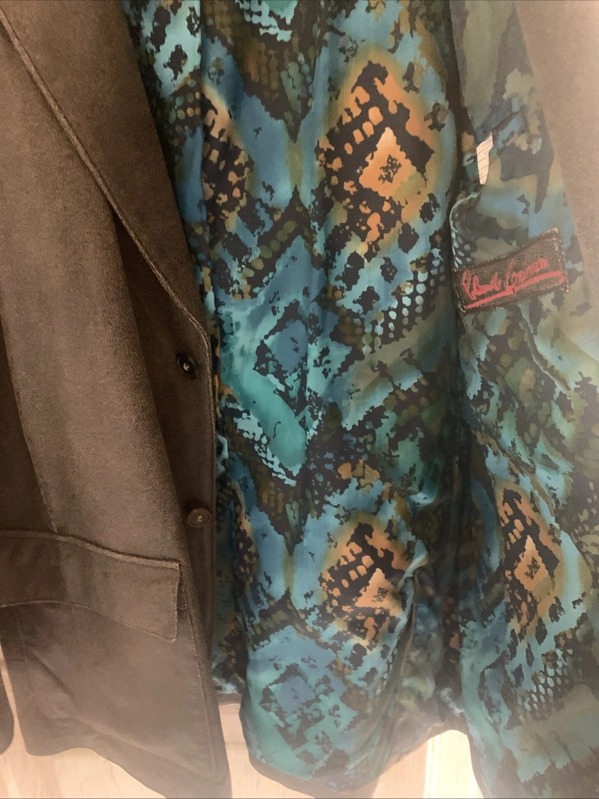 Robert Graham Brown Leather Blazer Sport Coat Jacket Size 46/56 EXCELLENT EUC - product detail image 7