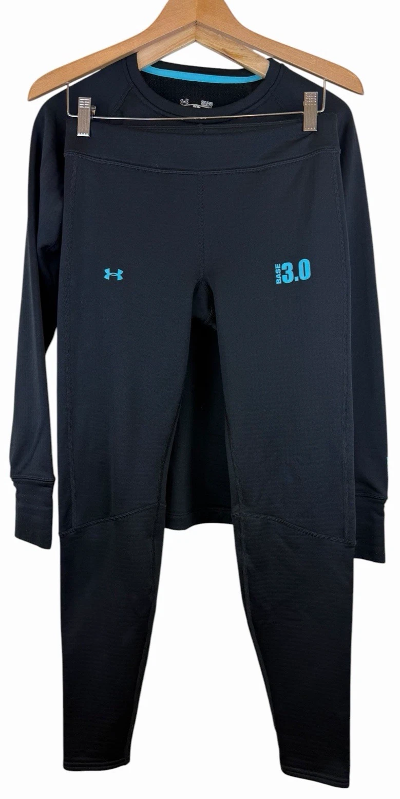 Under Armour ColdGear 3.0 Base Layer Women's S Fitted Top & Bottom Set Black