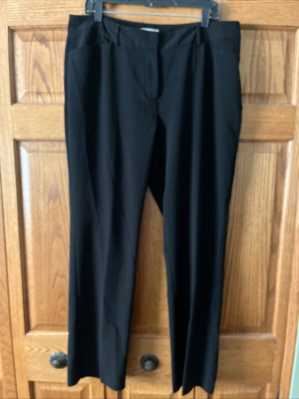 Chicos pants black zip front dressy women size 2.5 regular