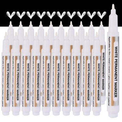 40 Pack White Acrylic Paint Markers Set | White Paint Pen for Metal, Glass, W...