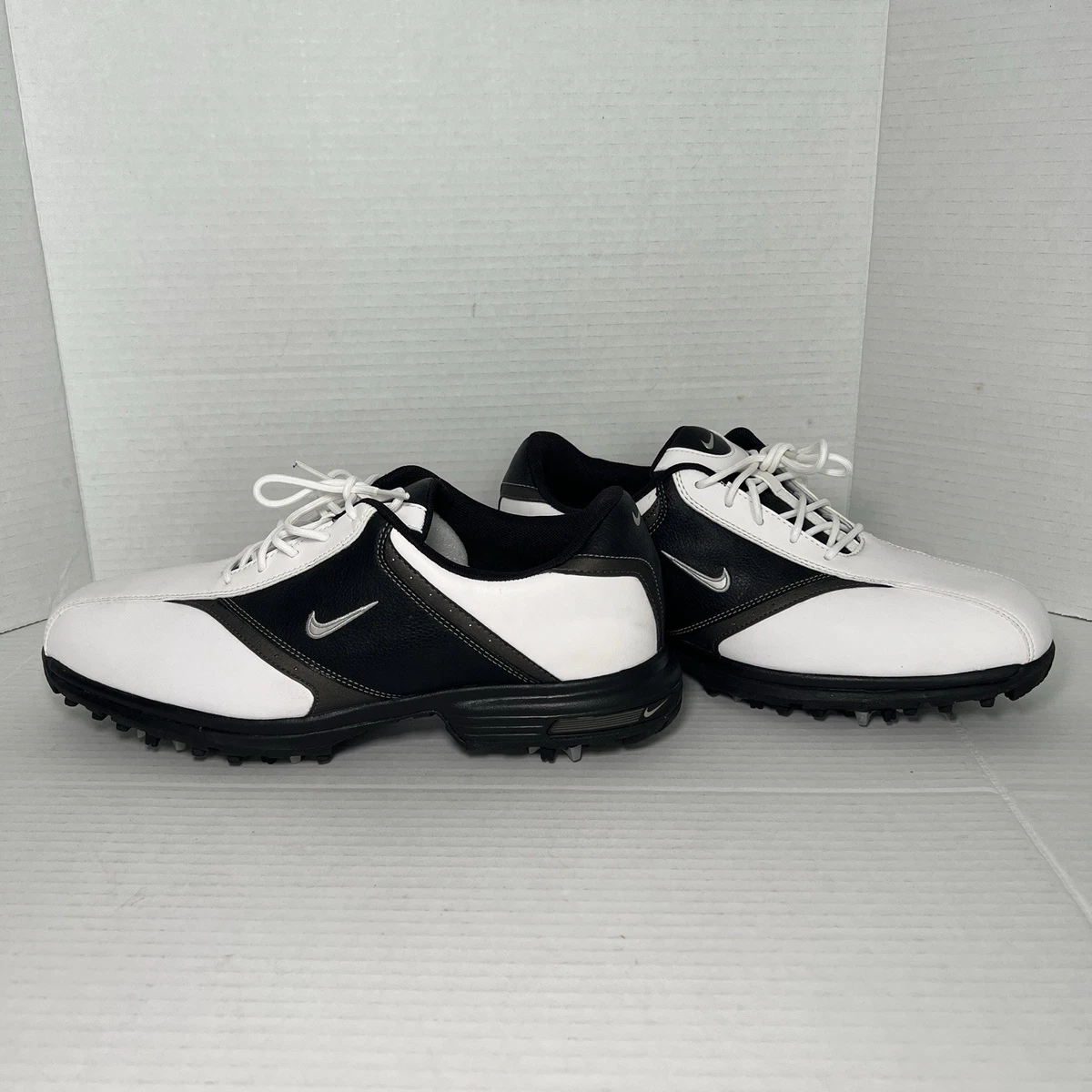 NikeGolf Shoes Power Channel Heritage Cleats US 8 Mens 483248-001 Sportswear NEW NIKE Mens Size 8WIDE Golf Shoes Black Spikes Cleats 483249  main image 3