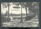 postcard MANTOVA PIAZZA VIRGILIANA with AIRSHIP year 1910 MARMIROLO aff.