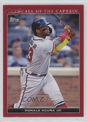 2022 Topps Derek Jeter Call of the Captain Red 10/10 Ronald Acuna Jr #2 19n6