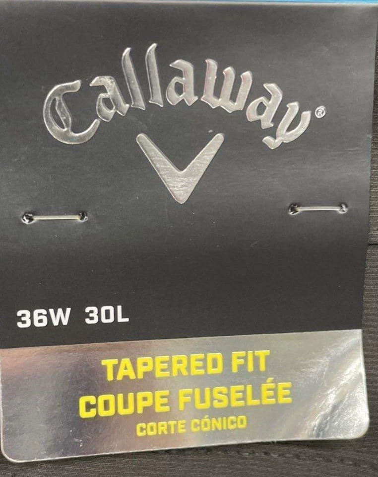 Callaway Black Polyester Pant Tapered Fit 36x30-New With Tags! Very Nice! - Image 3 of 4