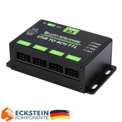 WaveShare Industrial USB zu 4-Kanal TTL-Konverter USB-UART Multi-Schutzsysteme