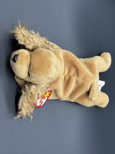 RARE ty Beanie Baby Spunky the Dog 7.5-inch with Tag errors- Very Good Condition