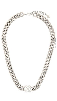 Off-White Silver Arrow Chain Necklace