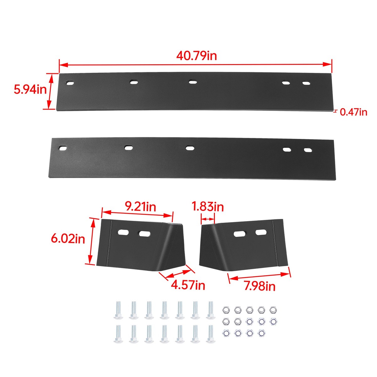 Snow Plow Cutting Edge and Center Kit For Western MVP Plus Fisher