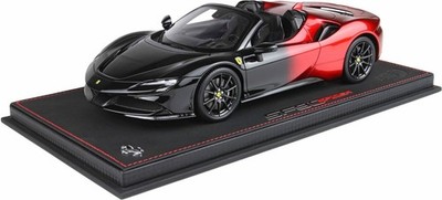 Ferrari SF90 Spider Magma Red and Black in 1:18 scale by BBR