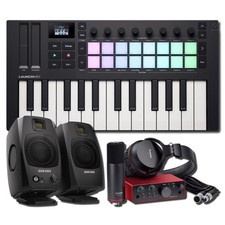 Novation Launchkey Mini 25 MK4 + Scarlett Solo Studio + Monitores ADAM D3V