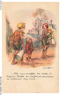 ARRP10-0704-ILLUSTRATEUR - POULBOT - Elle nous embete - ta mere - a toujours - Photo 1/2
