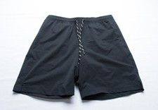 Lands' End Men's UPF 50 Quick Dry Lined Drawstring Swim Shorts MS7 Black Medium