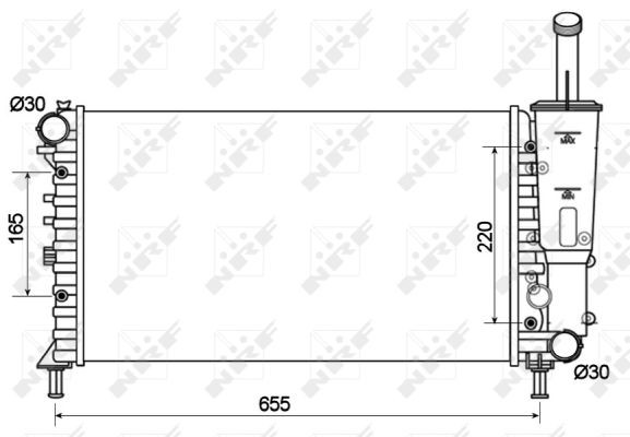 ✅Fits NRF 53124 RADIATOR  ⭐UK Seller⭐