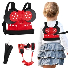 Toddler Leash for 1-5 Years, Baby Safety Harness for Girls with Anti-Lost Key Lo