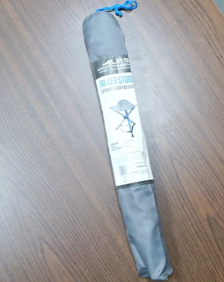 ALPS Mountaineering Tri-Leg Stool Grey/Ocean 14" W x 14" D x 17" H - NEW - Image 2 of 3