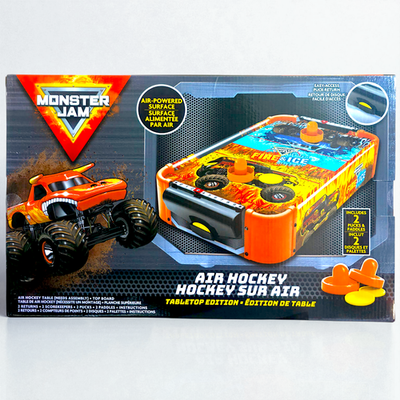 Monster Jam Truck Air Hockey Tabletop - Air Powered Surface - NEW