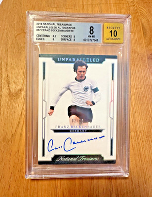 2018 National Treasures Unparalleled Autographs #57 Franz Beckenbauer 02/10