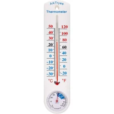 Indoor Outdoor Thermometer Hygrometer Humidity Gauge F/C Patio Garden Greenhouse