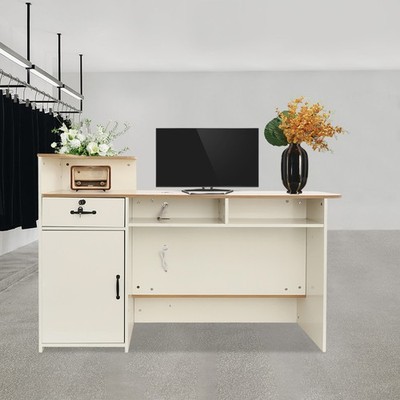 Modern Computer Desk Reception Desk Reception Desk With A Lockable Drawer Office