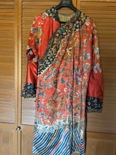 Qing Dynasty Embroidered Silk Dragon Robe 18 th or 19 th century