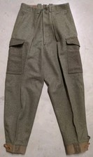 WWII M1939 / M/1958 Swedish Military Gray Wool Winter Field Pants Trousers 30x29