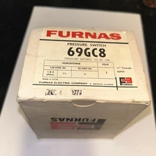 Furnas Electric Pressure Switch  69GC8 20-40 Pounds  2 Pole 120-240 V AC NOS 1/4