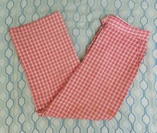 Vintage 70s Sears Women's Red Picnic Tartan Plaid Pants Check White High Rise 14