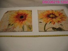 Set of 2 TEALP Sunflower Throw Pillow Covers 18" x 18"