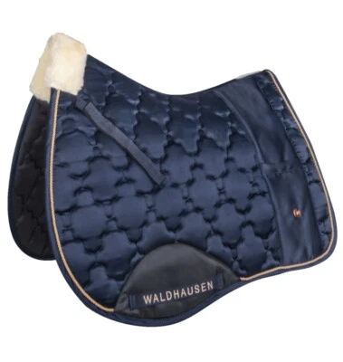 Waldhausen Schabracke Modern Rose blau/rosegold Dressur mit kleiner Seitentasche